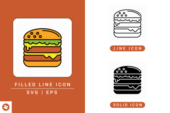 Burger Icons Set: A Versatile Design Resource for Modern Visual Projects