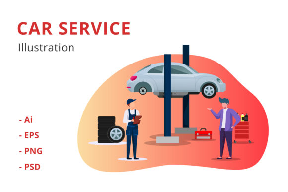 Car Service Illustration: Flexible Visual Asset for Every Project