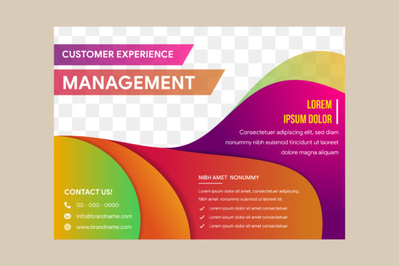 Colorful Management Horizontal Flyer: A Versatile Design Tool for Modern Workflows