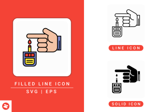 Diabetes Test Icons Set: A Strategic Tool for Designers and Health Communicators