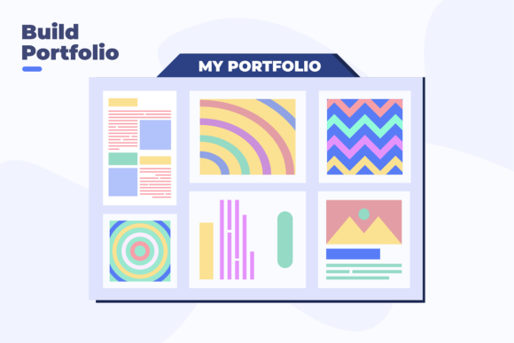 Digital Online Portfolio Platform: Building Your Creative Identity with Flat Illustration