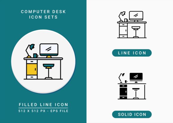 Enhance Your Design Workflow with Computer Desk Icons Set