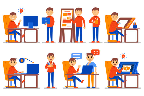Graphic Designer Profession Character Set: Elevating Visual Communication