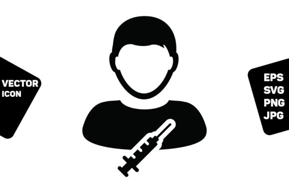 Injection Icon Vector with Vaccine: A Visual Tool for Medical Communication
