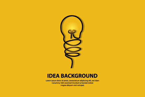 Line Art Bulb Lamp Background Design: A Versatile Choice for Creative Projects