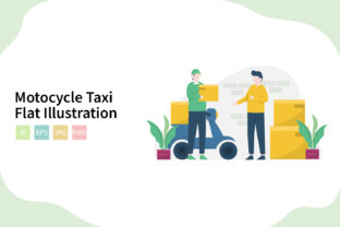 Online Motocycle Taxi Illustration: Designing Modern Visual Narratives