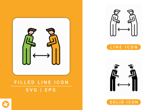 Social Distancing Icons Set: Designing for Clarity in a Connected Yet Distant World