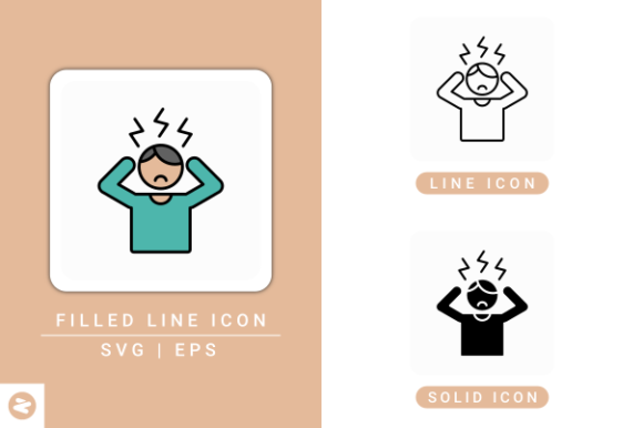 Stress Icons Set: A Visual Tool for Modern Design Needs