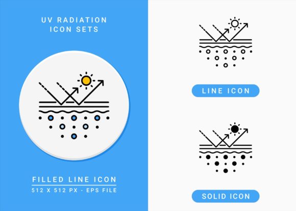 UV Radiation Icons Set: Choosing and Using Vector Illustrations Wisely